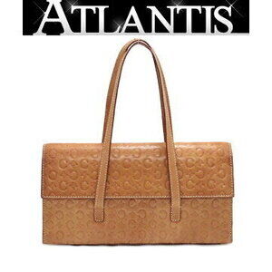Celine Macadam Handbag Camel Tan Brown Tan Leather